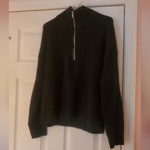Black Women's Quarterzip Sweater